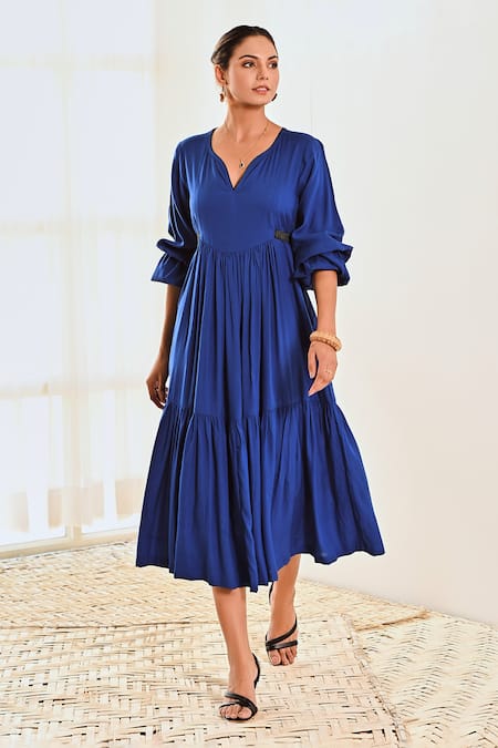 MoonTara Tiered V Neck Dress 