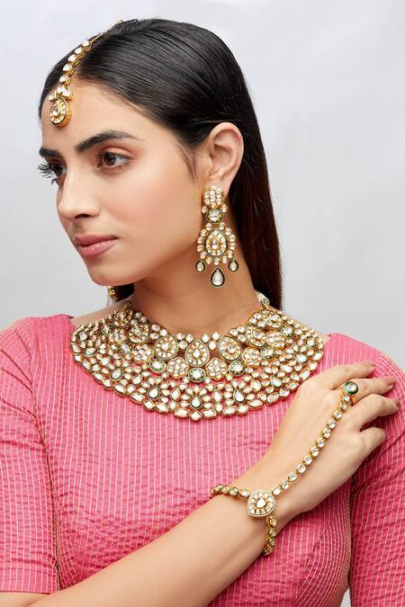 Kundan necklace set on sale online