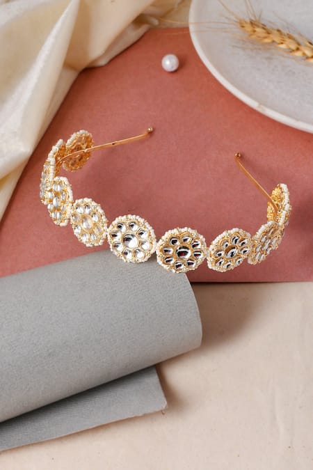 Ishhaara Kundan & Bead Embellished Hairband 