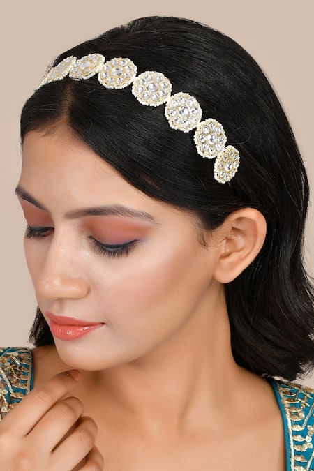 Ishhaara Kundan & Bead Embellished Hairband 
