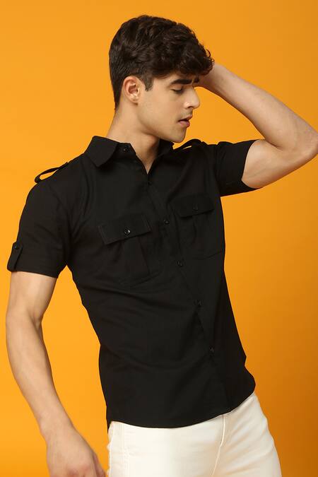 Neha Gursahani Linen Button-Down Shirt 