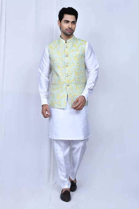 Arihant Rai Sinha Floral Pattern Nehru Jacket 