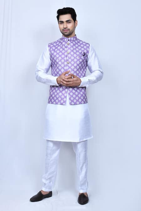 Arihant Rai Sinha Flower Print Nehru Jacket 