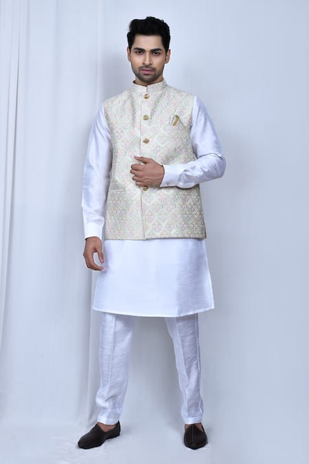 Arihant Rai Sinha Mughal Print Nehru Jacket 