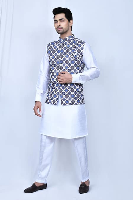 Arihant Rai Sinha Floral Print Bundi Kurta Set 