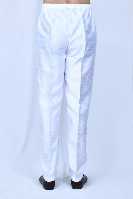 Buy_Arihant Rai Sinha_Green Cotton, Silk Moroccan Print Kurta Pant Set_Online_at_Aza_Fashions