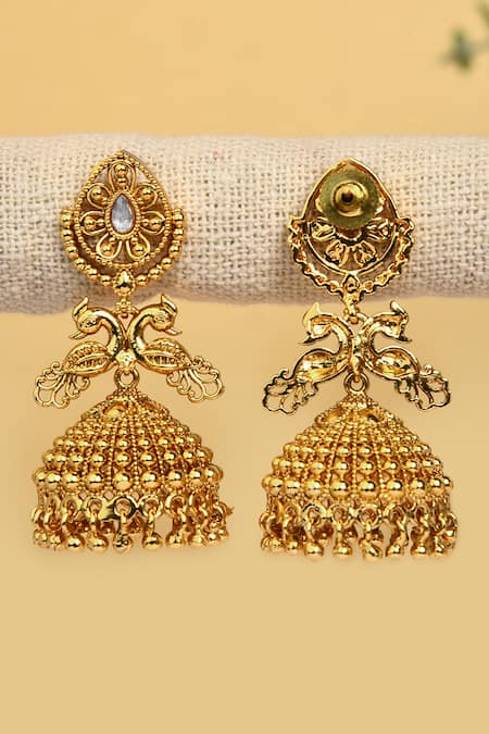 Citigold Goldplated Jhumka Earrings – ShopBollyWear.Com