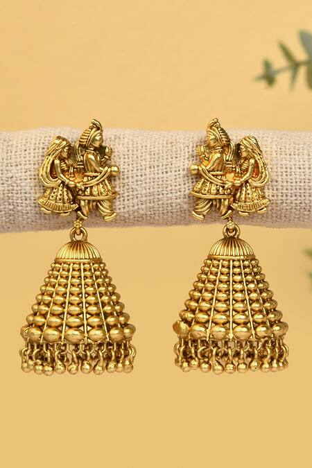 Buy New Pattern Gold Plated Daily Wear Pearl Earring Online