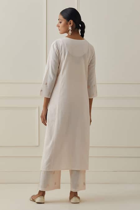 Kamaltaas Cotton Slub Kurta & Pant Set 
