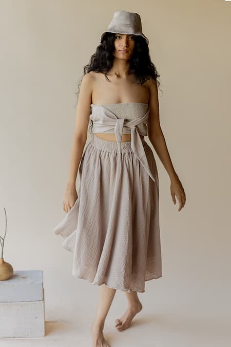 Nirjara Yuzu Textured Skirt 