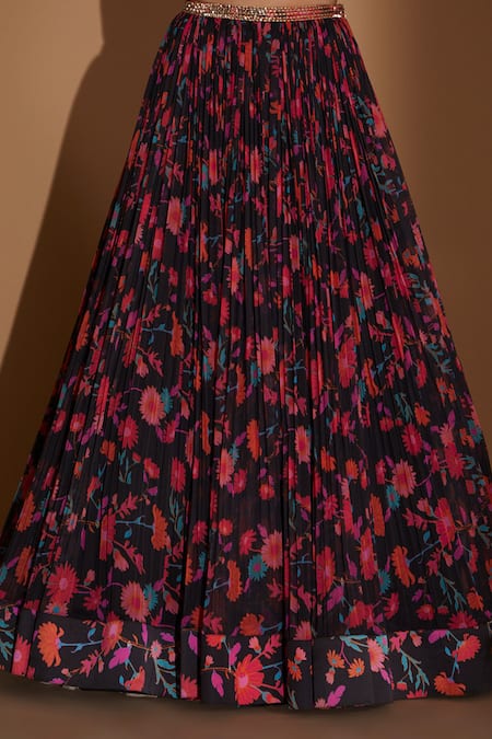 Buy Show Shaa Black Satin, Chiffon Cut Work, Embroidery Sheer Floral Border Cape Lehenga Set Online at Aza Fashions Buy_Show Shaa_Black Satin, Chiffon Cut Work, Embroidery Sheer Floral Border Cape Lehenga Set _Online_at_Aza_Fashions