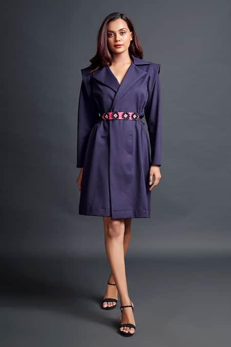 Deepika Arora Jacket Dress With Belt 