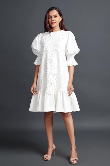 Floral Puff Sleeve Dress - Square Neck [Discount Ending Soon] – AMANWOKE.COM