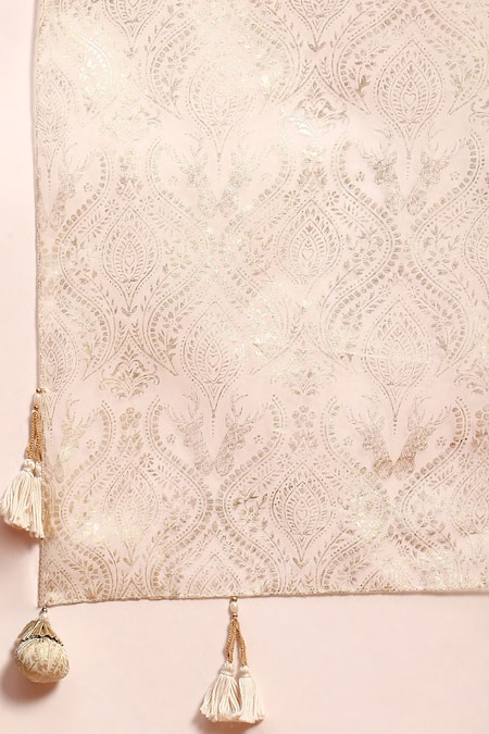 Soniya G_Ivory Georgette Embroidery, Cut Work, Foil Chikankari Peplum Kurta Set _at_Aza_Fashions