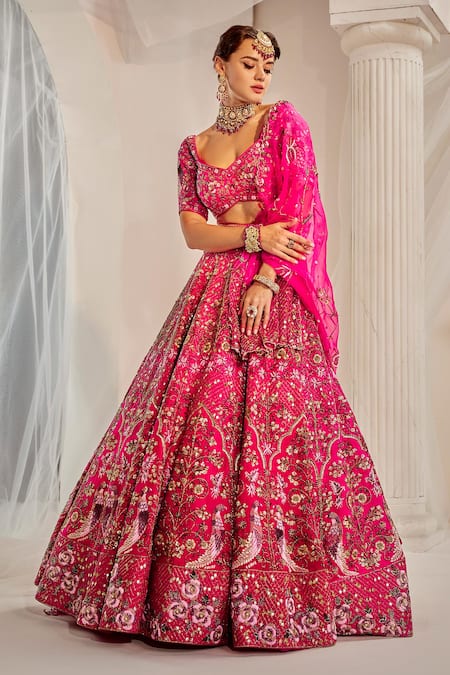 Rachit Khanna Dabka & Sequin Embroidered Bridal Lehenga Set 