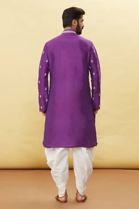 Arihant Rai Sinha Floral Embroidered Kurta & Dhoti Pant Set 