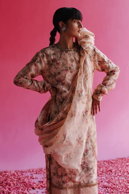 Buy_Taisha_Pink Handloom Cotton Embroidery Aacho Woven Dupatta _Online_at_Aza_Fashions