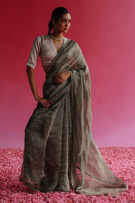 Pink Saree in Pure Kanjeevaram Silk - Clothsvilla