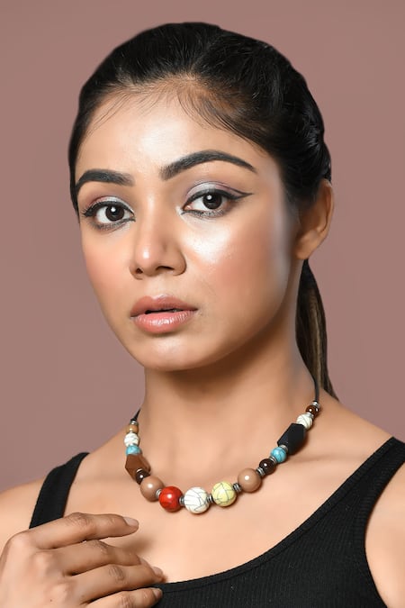 Samyukta Singhania Multi Color Stones Embellished Necklace