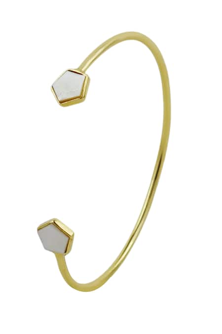 Varnika Arora Gold Plated Pearls Lumi Embellished Bangle 
