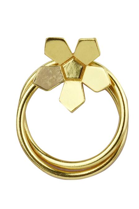 Buy Varnika Arora Gold Plated Zuri Floral Pattern Earrings Online at Aza Fashions Buy_Varnika Arora_Gold Plated Zuri Floral Pattern Earrings _Online_at_Aza_Fashions