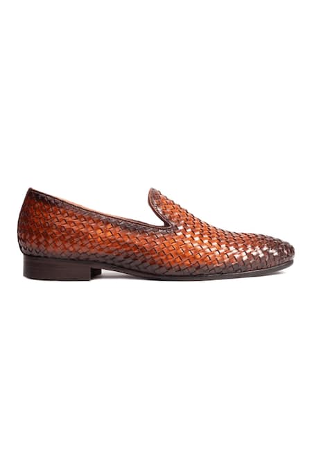 Zufr_Brown Edward Braided Loafers_Online_at_Aza_Fashions
