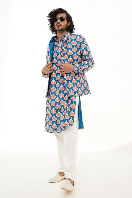 Arjan Dugal Anar Print Reversible Bundi 