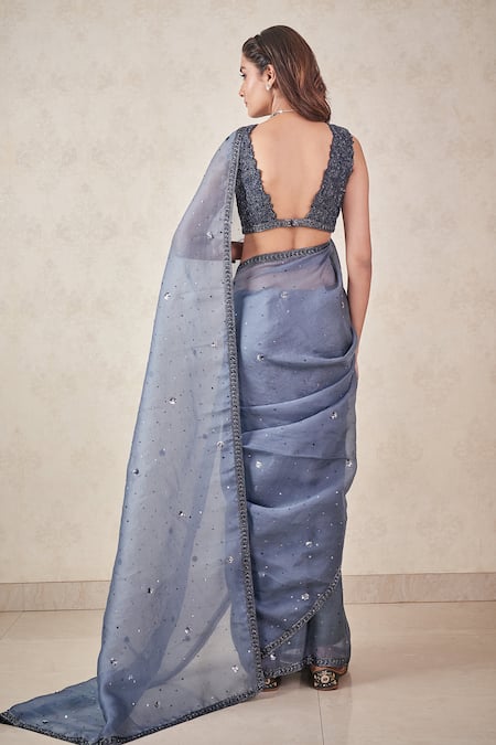 Sammohi By Moksha And Hiral Embroidered Saree With Blouse 