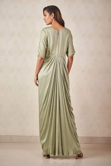 Sammohi By Moksha And Hiral Cotton Satin Kaftan 