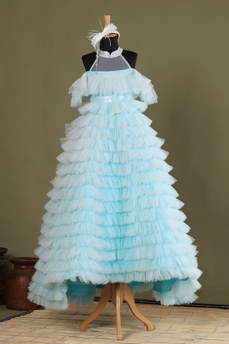 CASA NINOS Princess Frill Layered Gown 