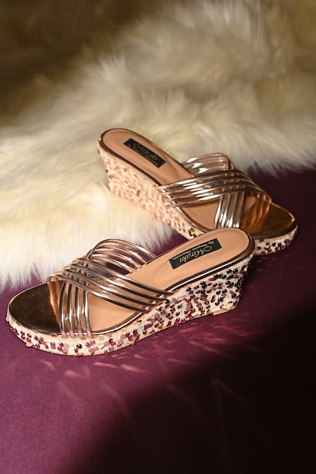 Chunky Wedge Sandals: 10cm Gold/Silver/Pink Platforms, Open Toe, Strap In,  Casual & Summer Ready From Bghv, $25.44 | DHgate.Com