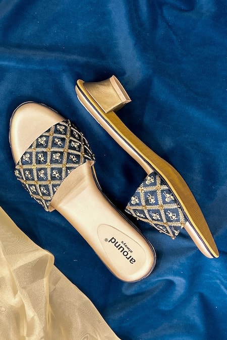 Blue hotsell patterned heels