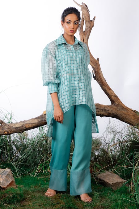 Cara Dark Green 2 Plus T Shirt and Pant Set, XL-2X | Adore Me