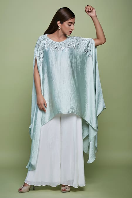 Vyasa By Urvi Hand Embroidered Kaftan & Sharara Set 