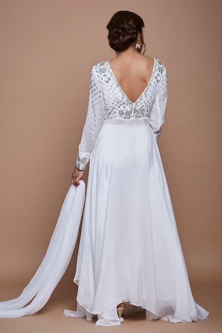 Vyasa By Urvi Hand Embroidered Anarkali Sharara Set 