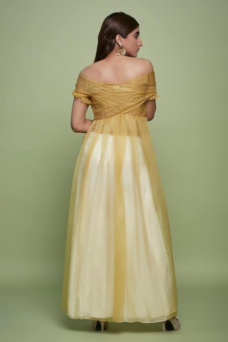 Vyasa By Urvi Floral Embroidered Sheer Tunic & Sharara Set 