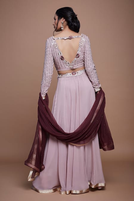 Vyasa By Urvi Floral Embroidered Waistband Lehenga Set 