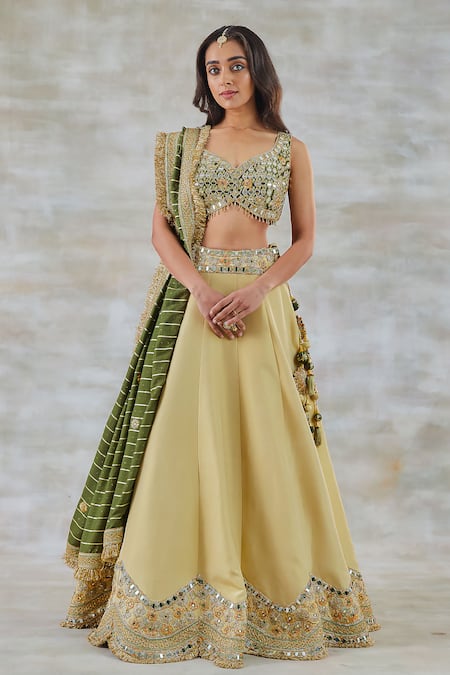 Alia Bhatt Wears a Velvet Lehenga by Sabyasachi in The Most Unusual Golden  Colour - Hit or Miss?