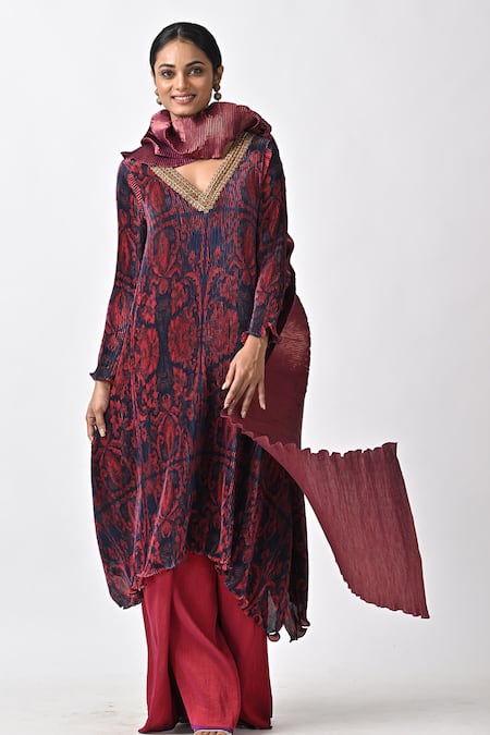 Kiran Uttam Ghosh Abtract Pattern Kaftan 