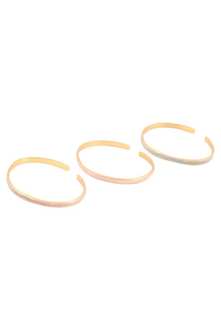 Zohra Chiara Enamelled Bracelet - Set of 3 