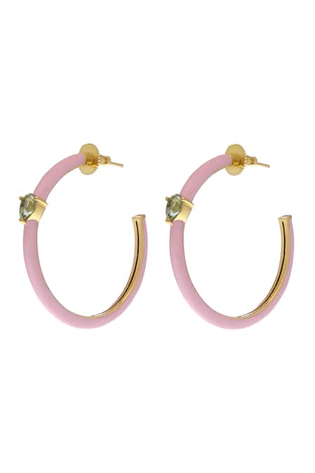 Zohra Elisa Embellished Hoops 