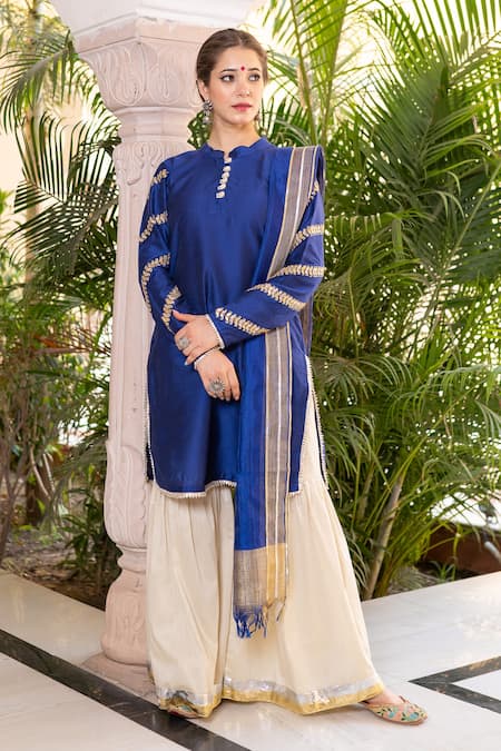 The Home Affair Gota Embroidered Kurta Gharara Set 