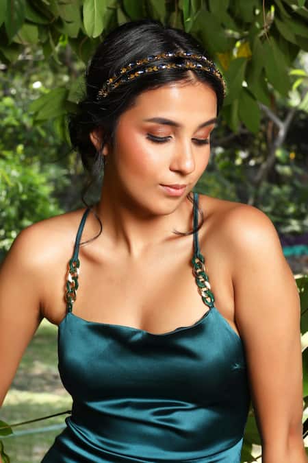 Buy Born Flash Blue Crystals Queen Sapphire Embellished Hairband Online at Aza Fashions Buy_Born Flash_Blue Crystals Queen Sapphire Embellished Hairband _Online_at_Aza_Fashions