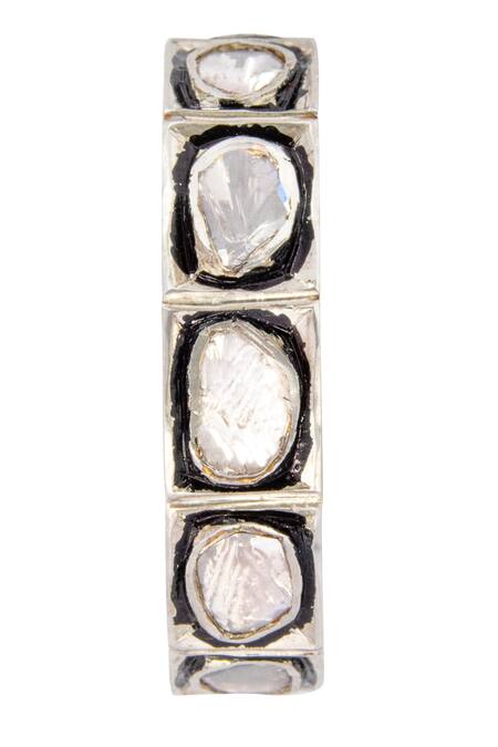 The Alchemy Studio_Silver Plated Imitation Diamonds Uncut Eternity Band Ring_Online_at_Aza_Fashions