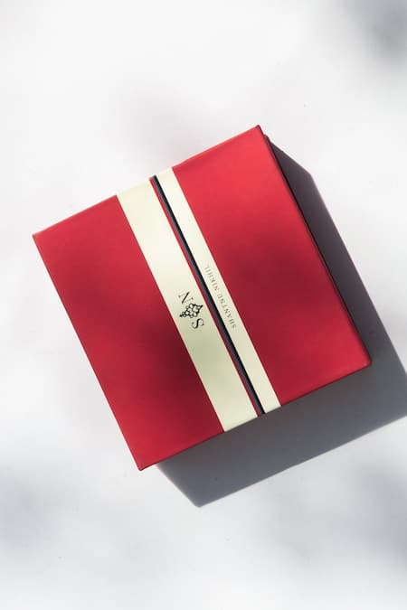 S&N By Shantnu Nikhil Emerald Green Beads, Chains, Cut Work Embellished Crest Brooch Online at Aza Fashions S&N By Shantnu Nikhil_Emerald Green Beads, Chains, Cut Work Embellished Crest Brooch_Online_at_Aza_Fashions