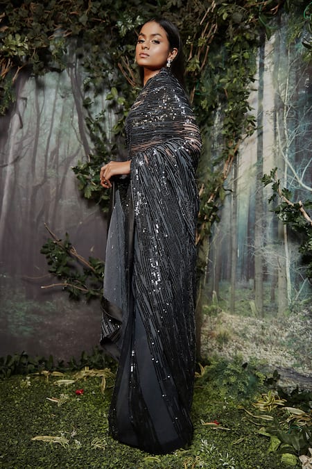 Buy Kashmiraa Black Net Cut Work, Embroidery Sweetheart Neck Hand Ombre Saree With Blouse Online at Aza Fashions Buy_Kashmiraa_Black Net Cut Work, Embroidery Sweetheart Neck Hand Ombre Saree With Blouse _Online_at_Aza_Fashions