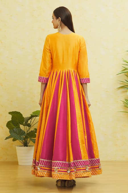 Samyukta Singhania Panelled Gota Embroidered Anarkali Set 