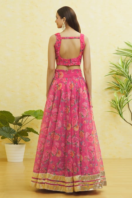 Naintara Bajaj Floral Print Lehenga Set 