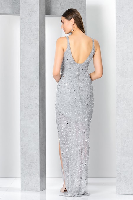 Eli Bitton Crystal & Sequin Embroidered Gown 