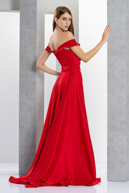 Eli Bitton Placement Geometric Embroidered Gown 